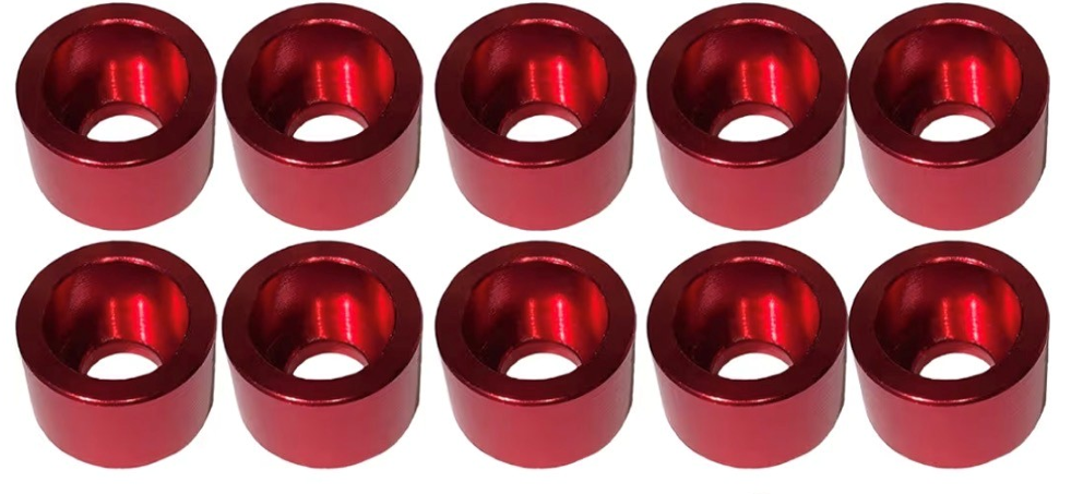 PowerPlus Engine Washer Set (Anodized Aluminum - Red) – Washers Only