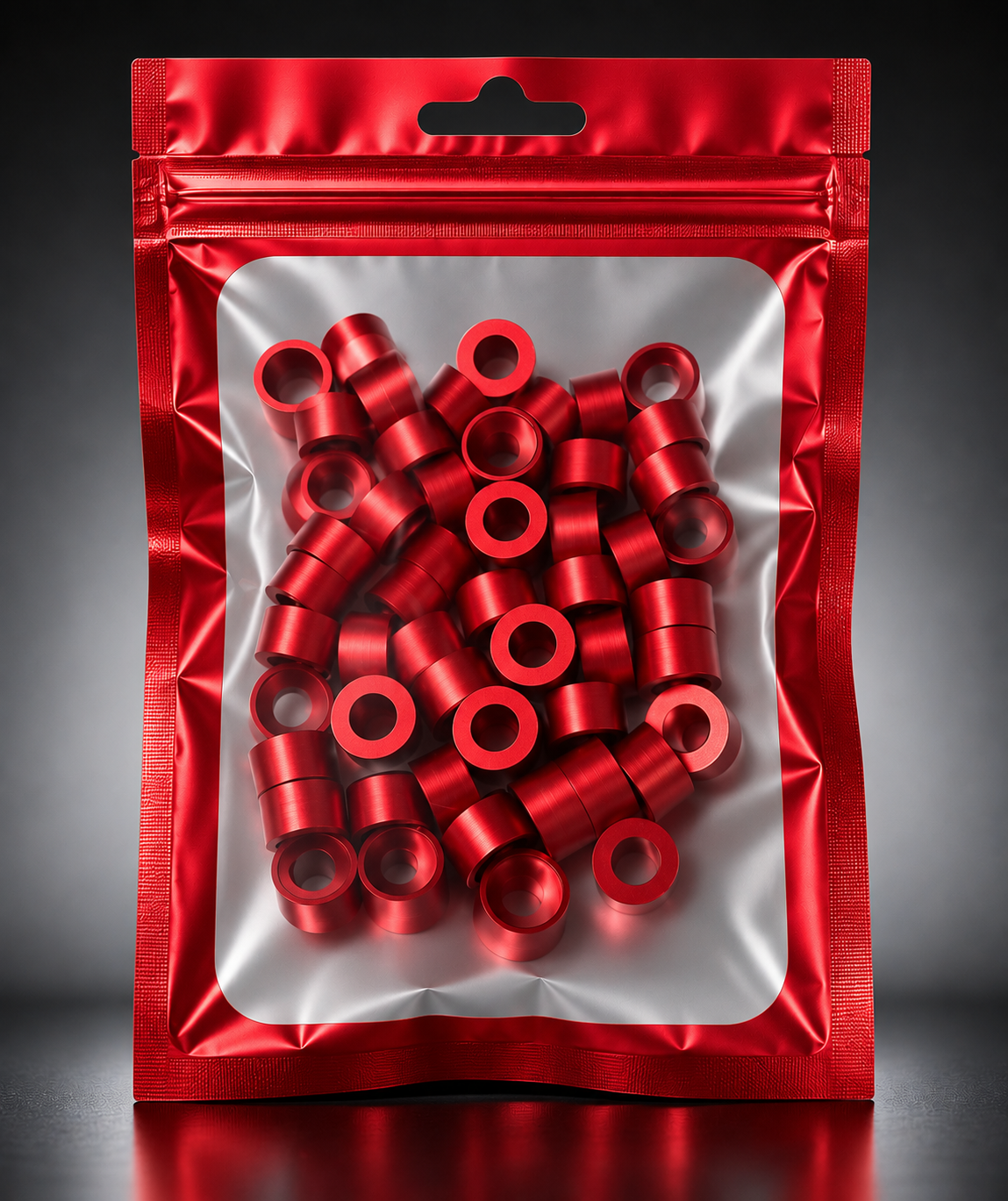 PowerPlus Engine Washer Set (Anodized Aluminum - Red) – Washers Only